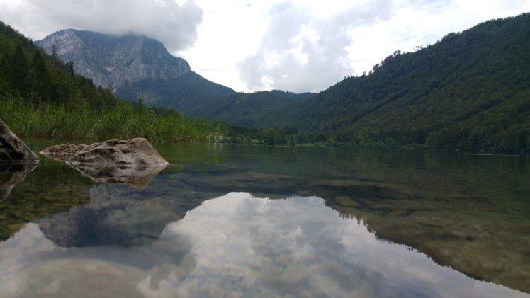nature, Water, Mountains, Lake, Trees, Reflection HD Wallpaper Desktop Background