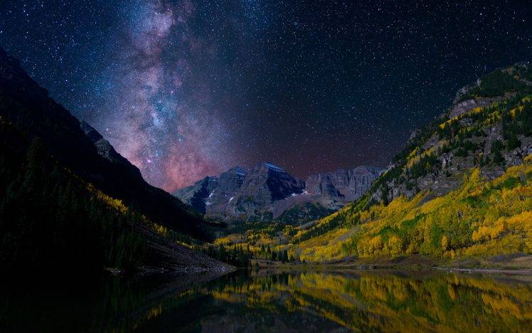 landscape, Universe, Stars, Milky Way, Norway HD Wallpaper Desktop Background