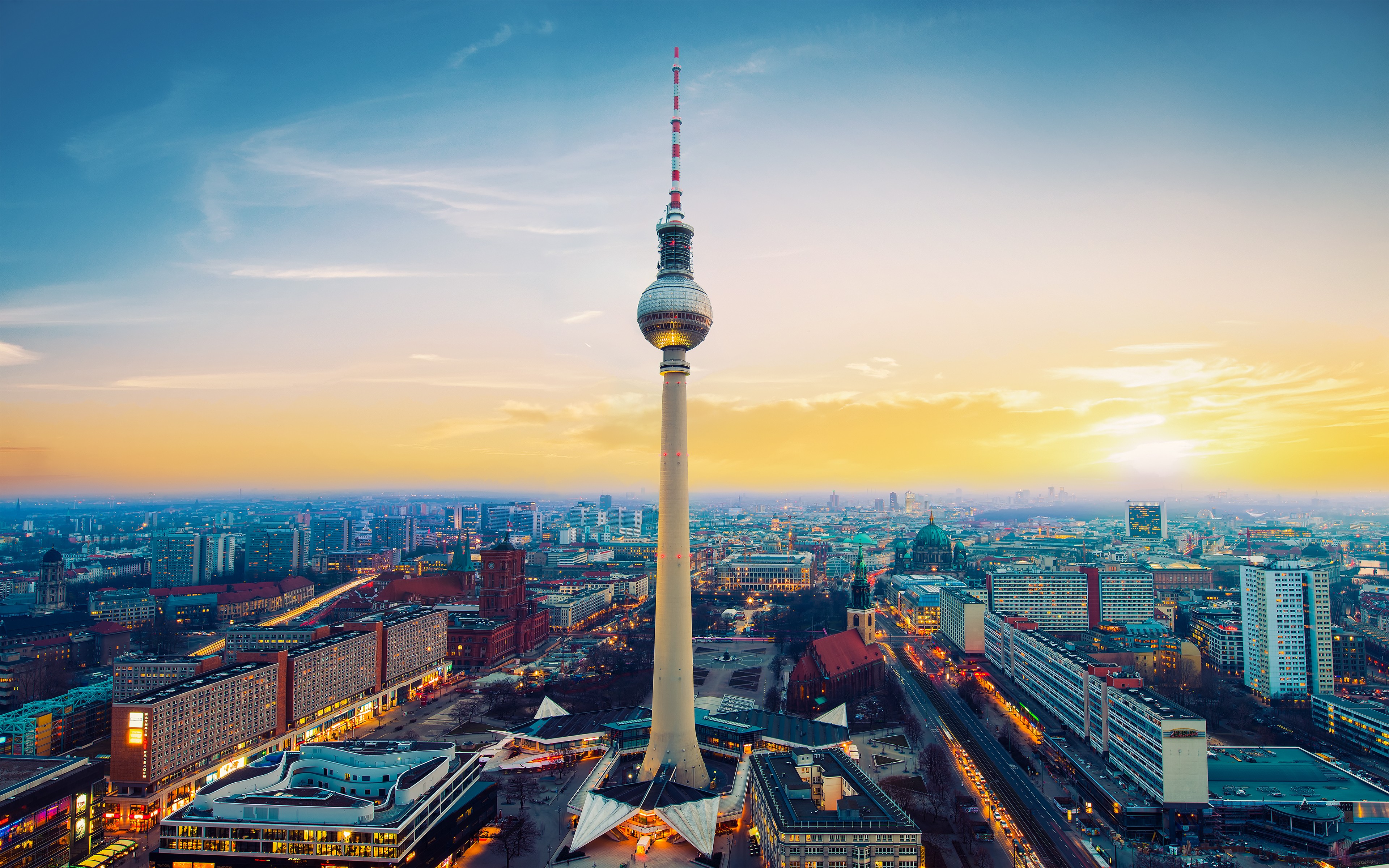 city, Berlin, Cityscape, Germany, Sky Wallpaper