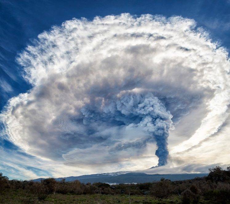 photography, Landscape, Nature, Eruption, Volcano, Etna, Smoke, Sicily HD Wallpaper Desktop Background