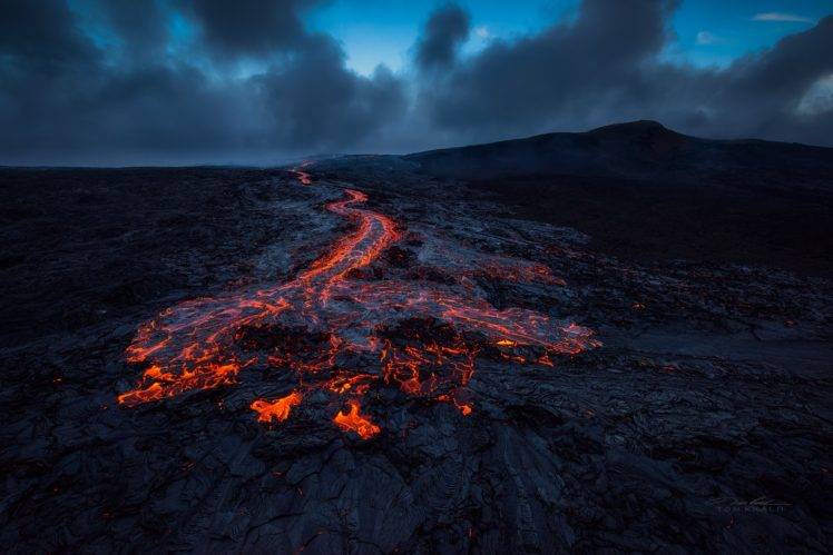 Tom Kualii, Nature, Volcano, Lava, Hawaii, Rocks, Volcanic eruption, Island HD Wallpaper Desktop Background