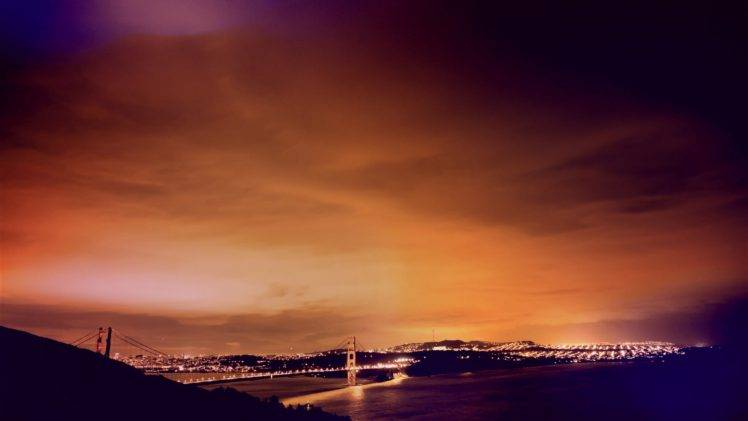 sky, Horizon, Clouds, Night, Stars, Sunset, Sea, San Francisco HD Wallpaper Desktop Background