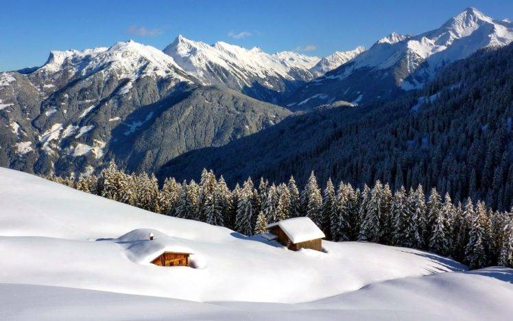 nature,   landscape, Mountains, Winter HD Wallpaper Desktop Background