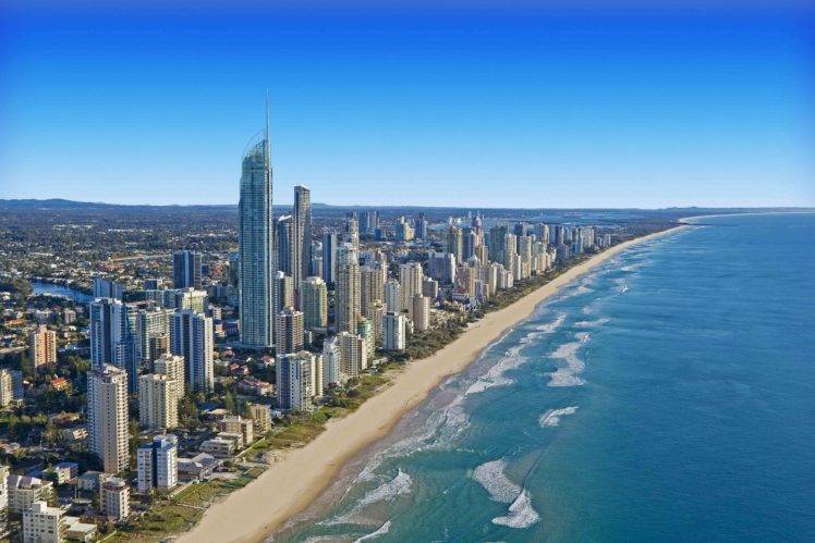 Australia, Beach, Sand, Water, Building, Architecture HD Wallpaper Desktop Background