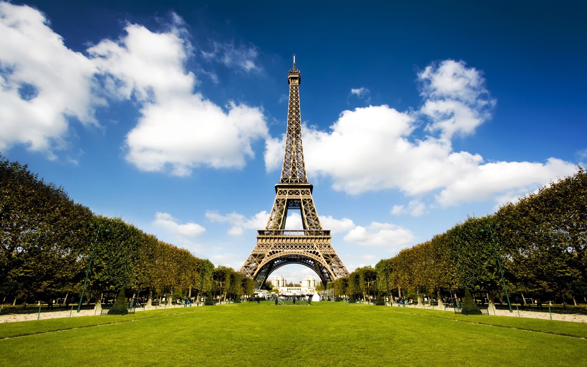 French, Architecture, Tower, France, Eiffel Tower, Trees, Sky, Clouds Wallpaper