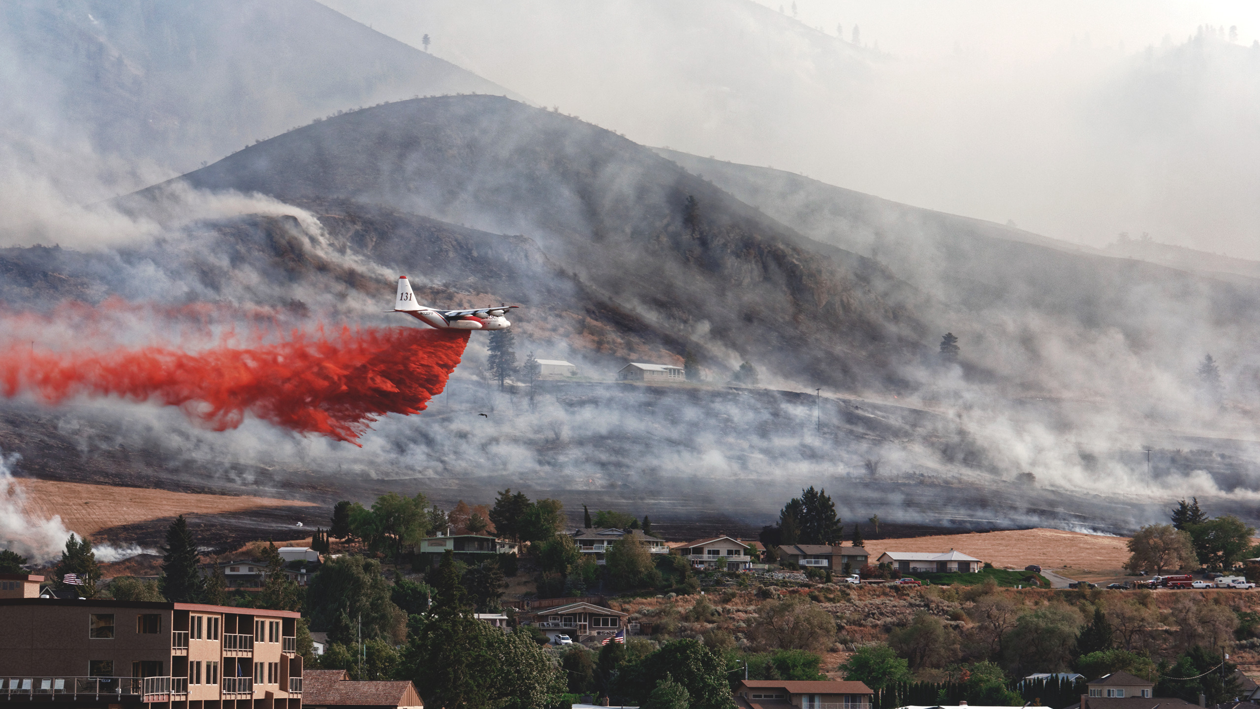 planes, Water, Fire,   landscape, Sky, Smoke, California, Hercules Wallpaper
