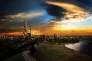 Arabic, Cityscape, Road, Sky