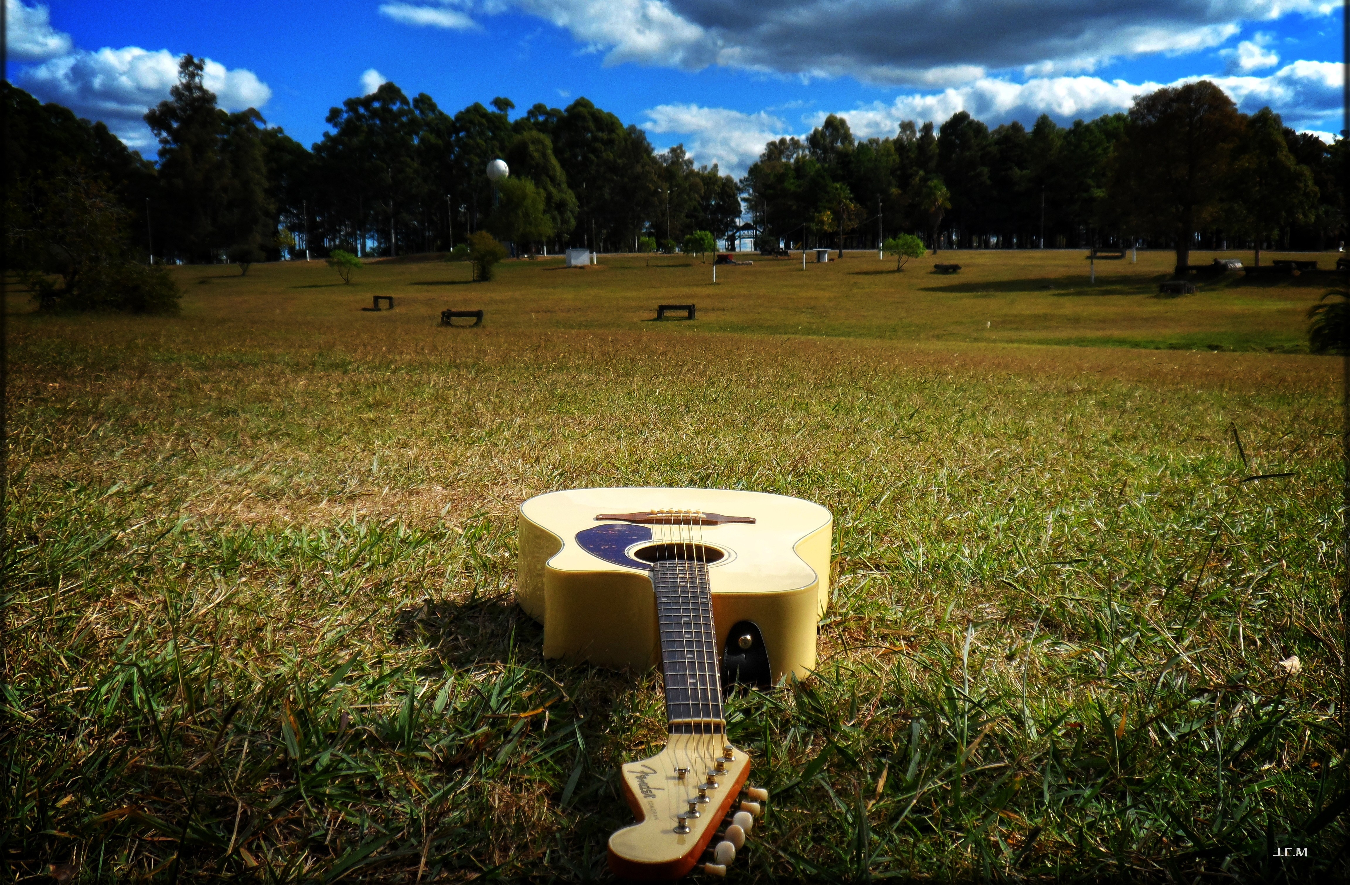 Bob Marley, Guitar, Landscape, Uruguay, Fender Acoustic Guitar, Musical instrument Wallpaper