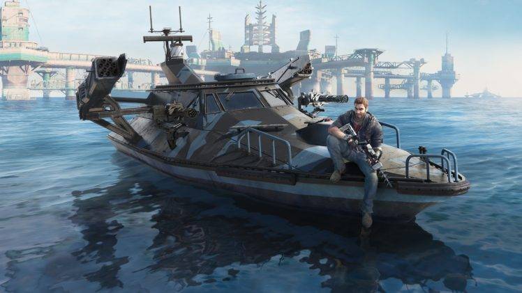 video games, Just Cause 3, Boat, Vehicle HD Wallpaper Desktop Background