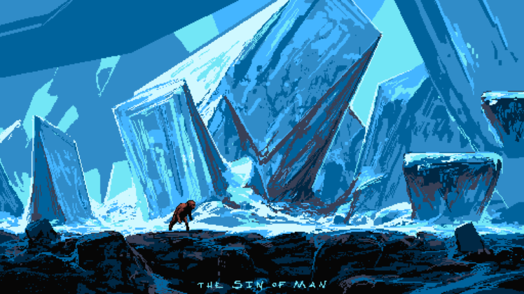Pixel Art Ice Cave