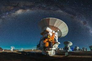 sky, Clouds, Landscape, Radio telescope, Chile