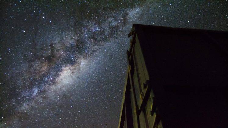 Milky Way, Sky, Stars, New Zealand, Container HD Wallpaper Desktop Background