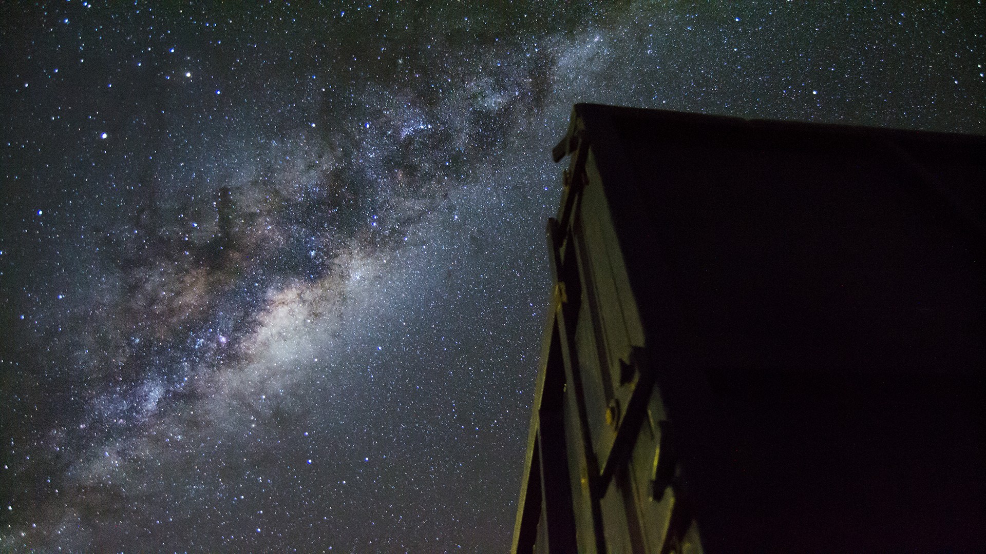 Milky Way, Sky, Stars, New Zealand, Container Wallpaper