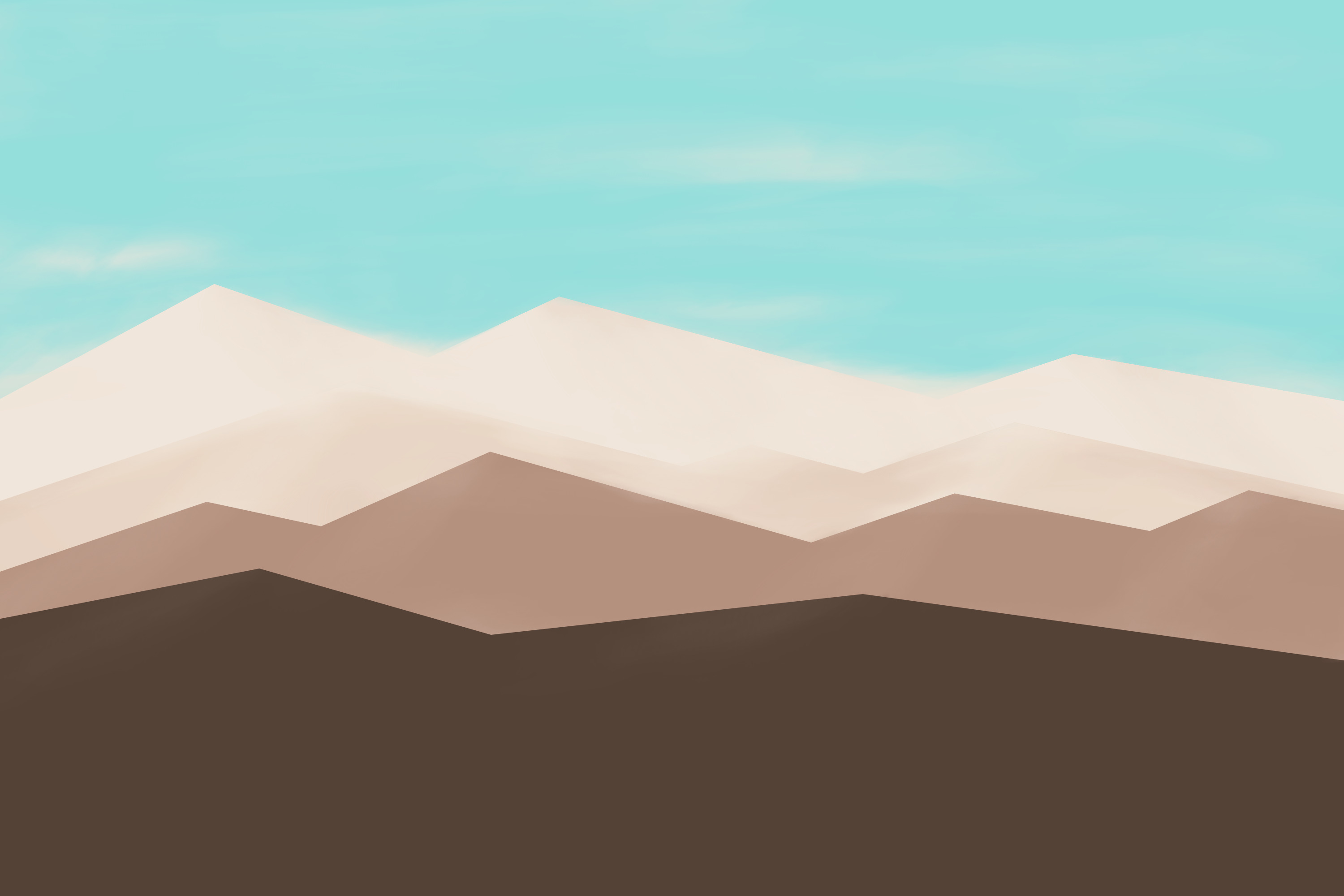 dune, Warm colors, Clear sky, Minimalism, Artwork Wallpaper