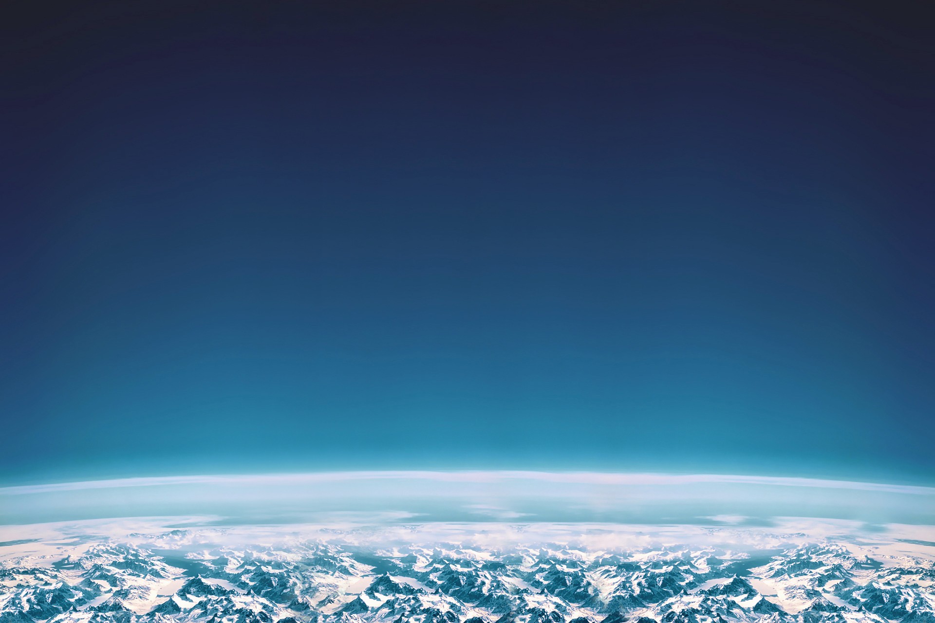 ozone, Clear sky, Earth, Mountains, Clouds Wallpaper