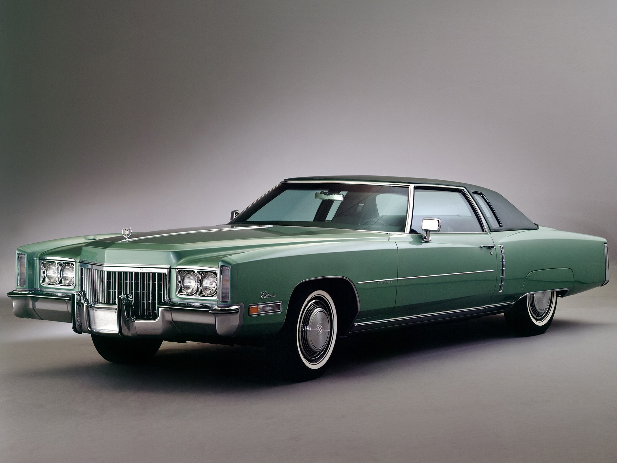 vehicle, Cadillac, Car, Old car, 1960s, Simple background, Cadillac Fleetwood Eldorado, Green cars, American cars Wallpaper