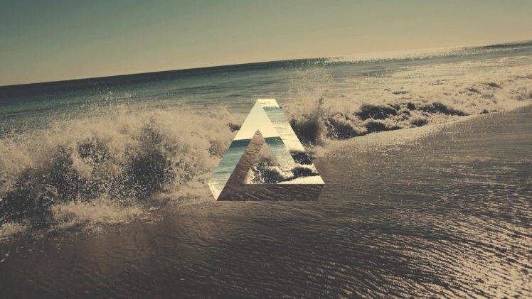 triangle, Geometry, Beach, Penrose triangle HD Wallpaper Desktop Background