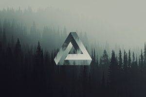triangle, Geometry, Forest, Penrose triangle