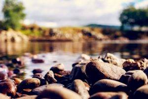 rocks, River, Nature