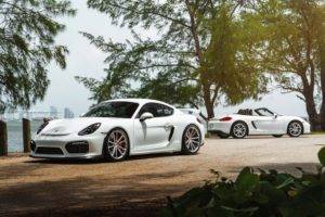 car, Porsche, Vehicle, White cars
