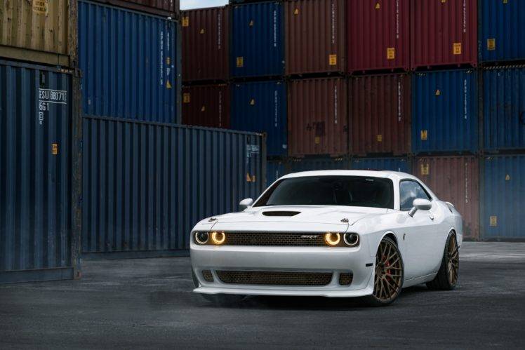 car, Dodge Challenger, White cars, Dodge, Vehicle HD Wallpaper Desktop Background