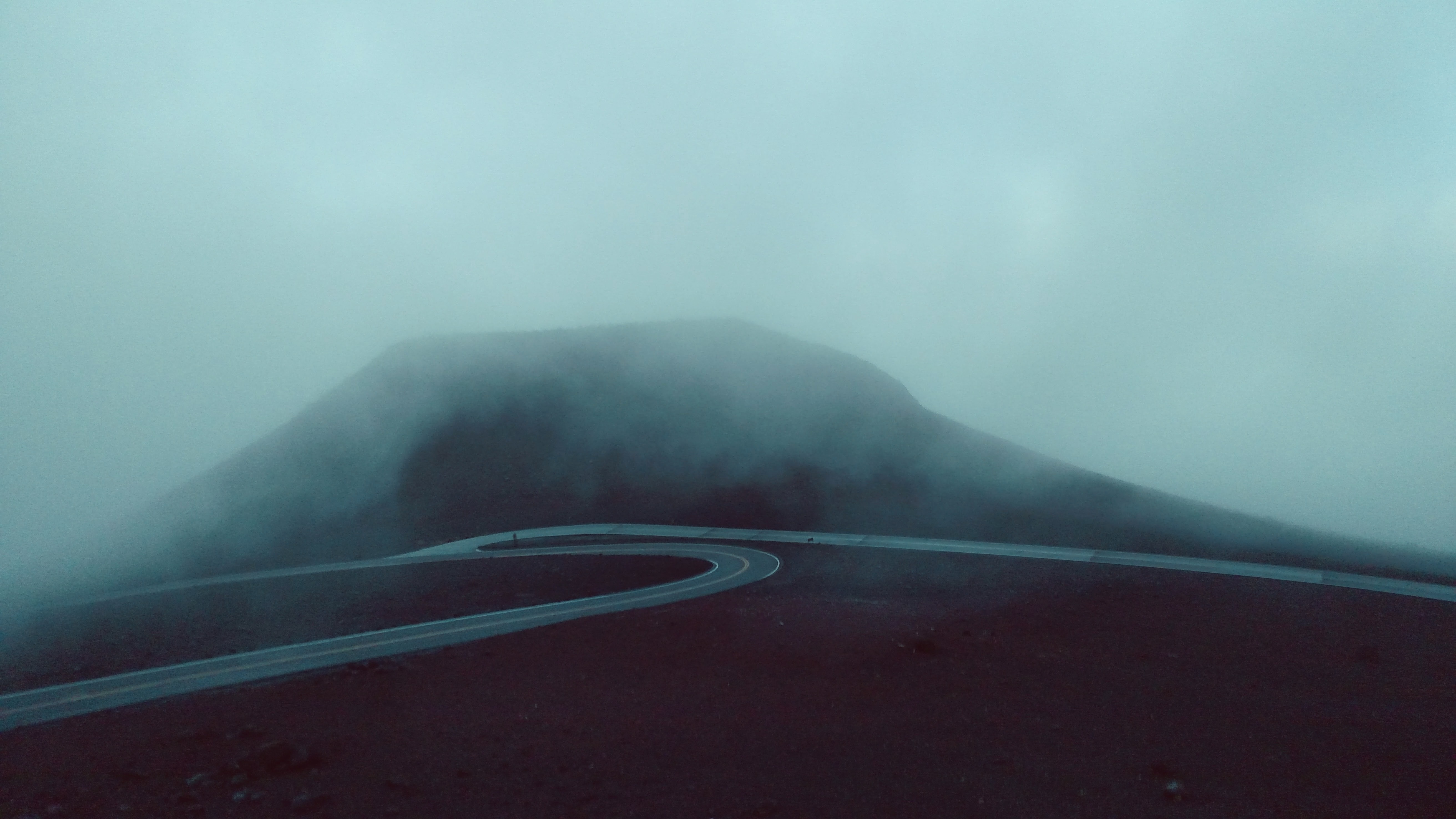 nature, Landscape, Road, Mist Wallpaper