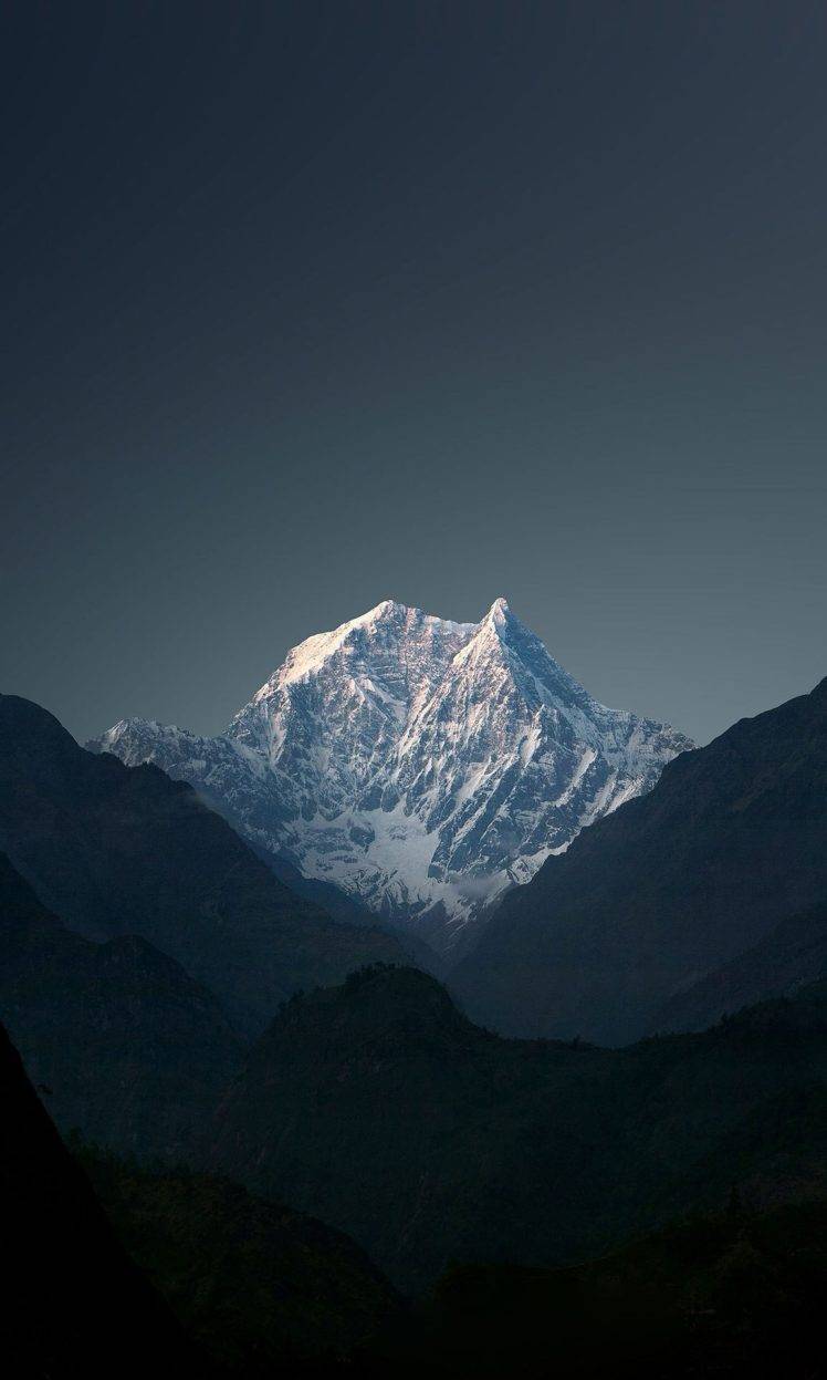 mountains, Sky, Snow, Calm, Minimalism HD Wallpaper Desktop Background
