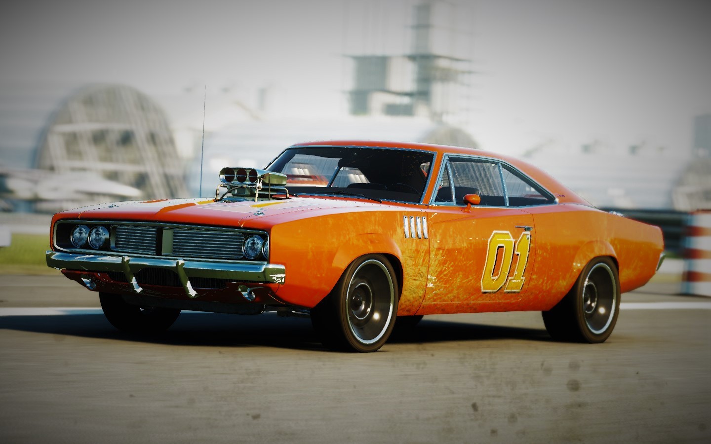 Dodge Charger Hellcat, Car, Airport Wallpaper