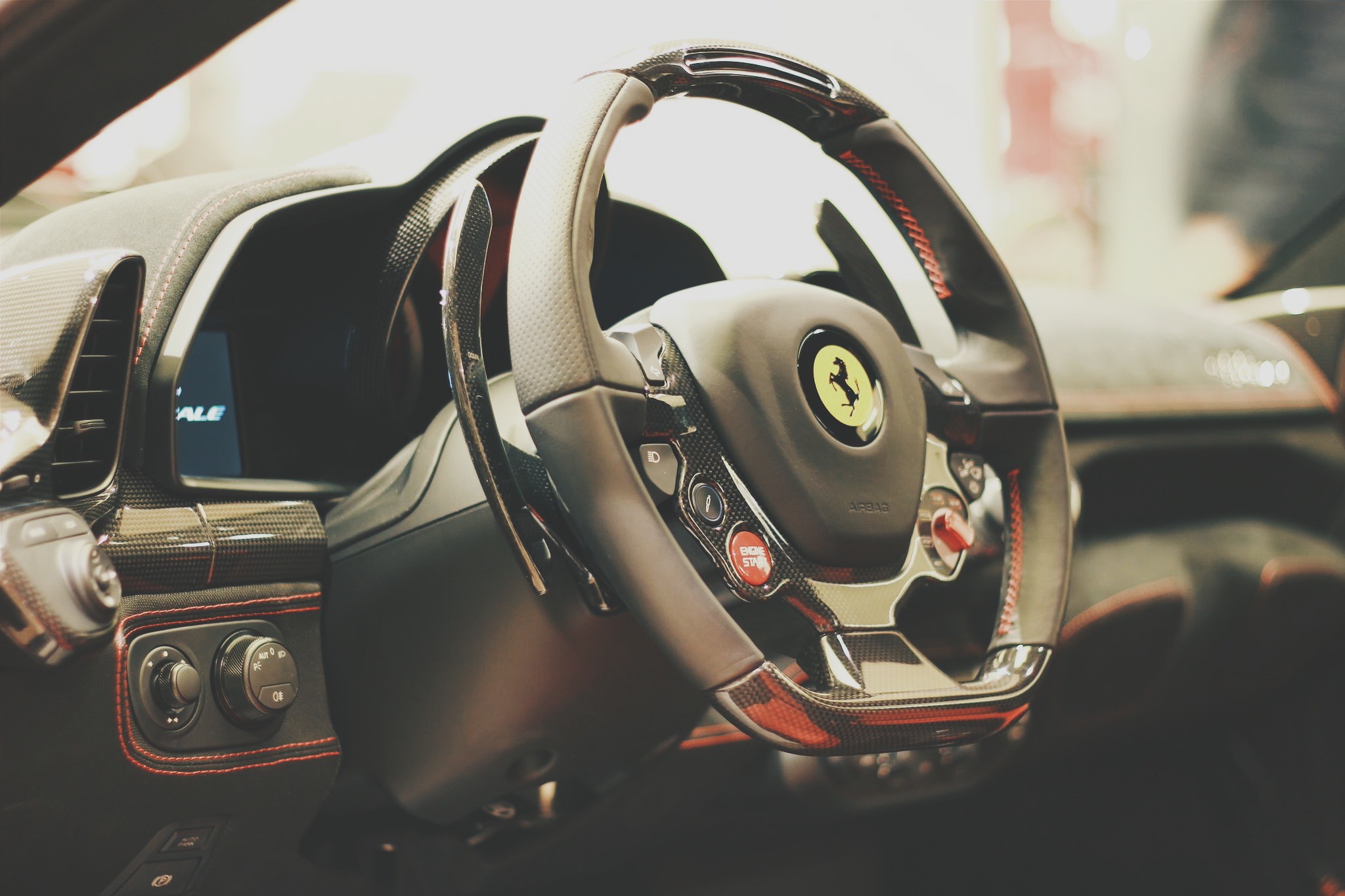 Ferrari, Car, Car interior Wallpaper