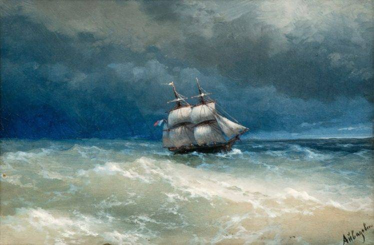 Ivan Aivazovsky, Sea, Ship HD Wallpaper Desktop Background