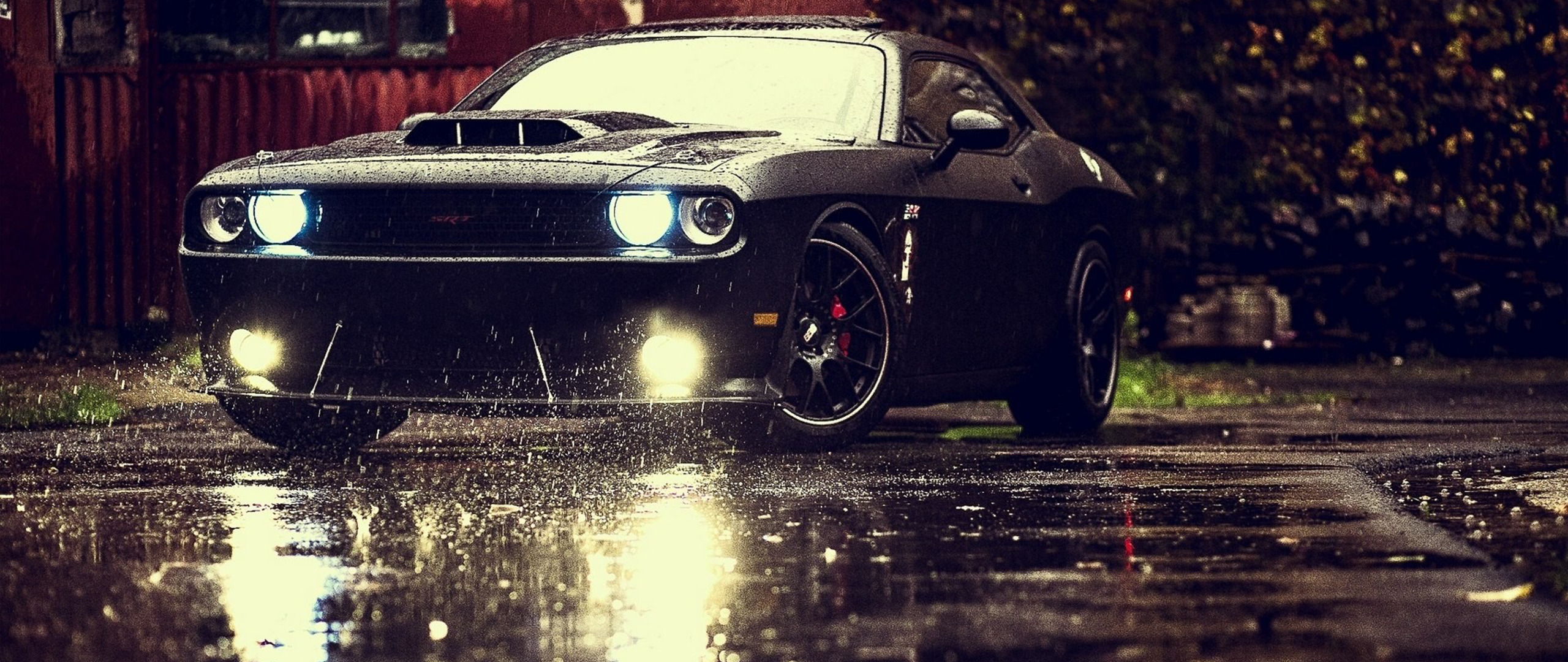 ultra wide, Car, Dodge, Dodge Challenger Hellcat Wallpaper