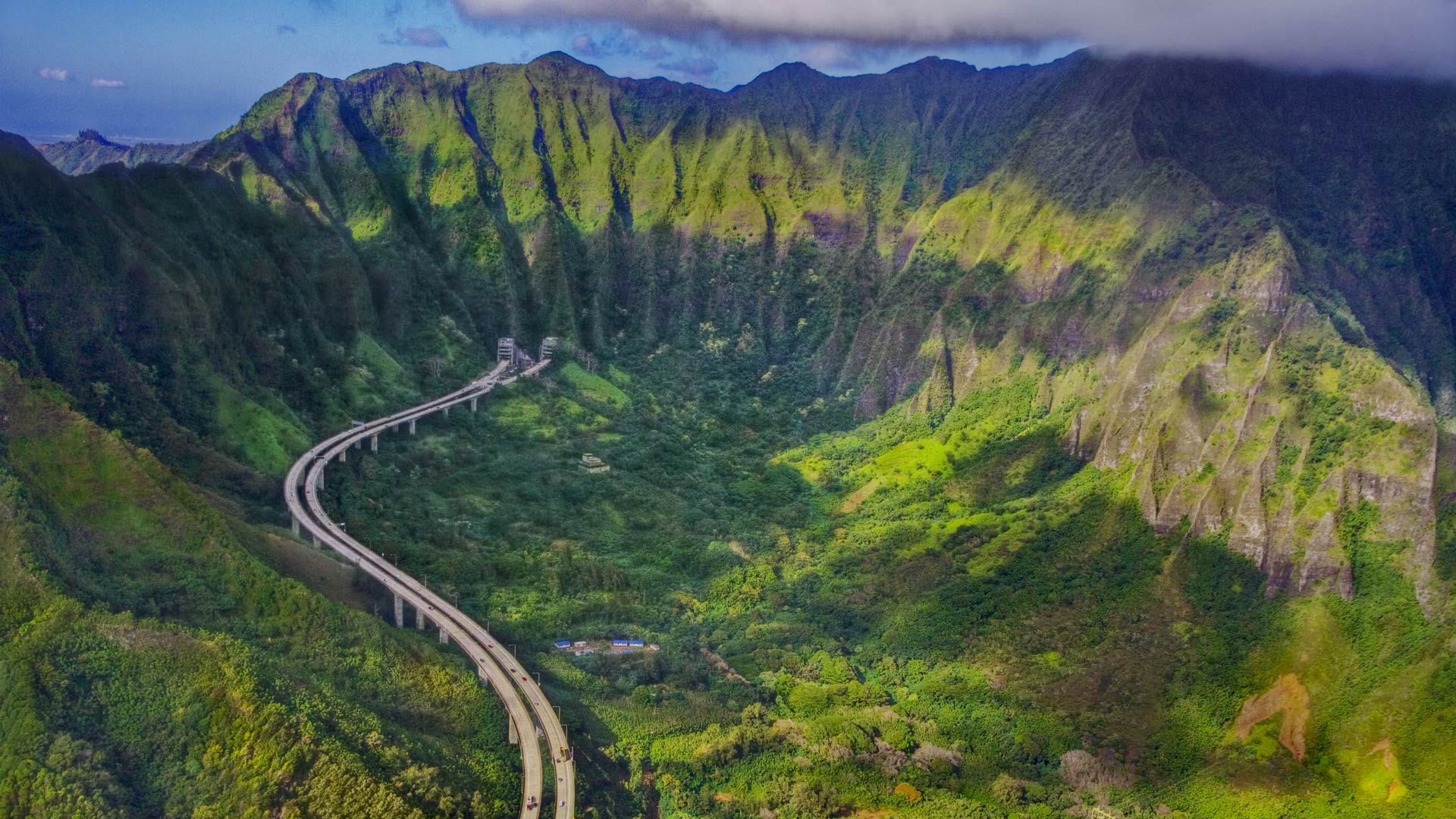 Hawaii, Landscape, Road Wallpaper