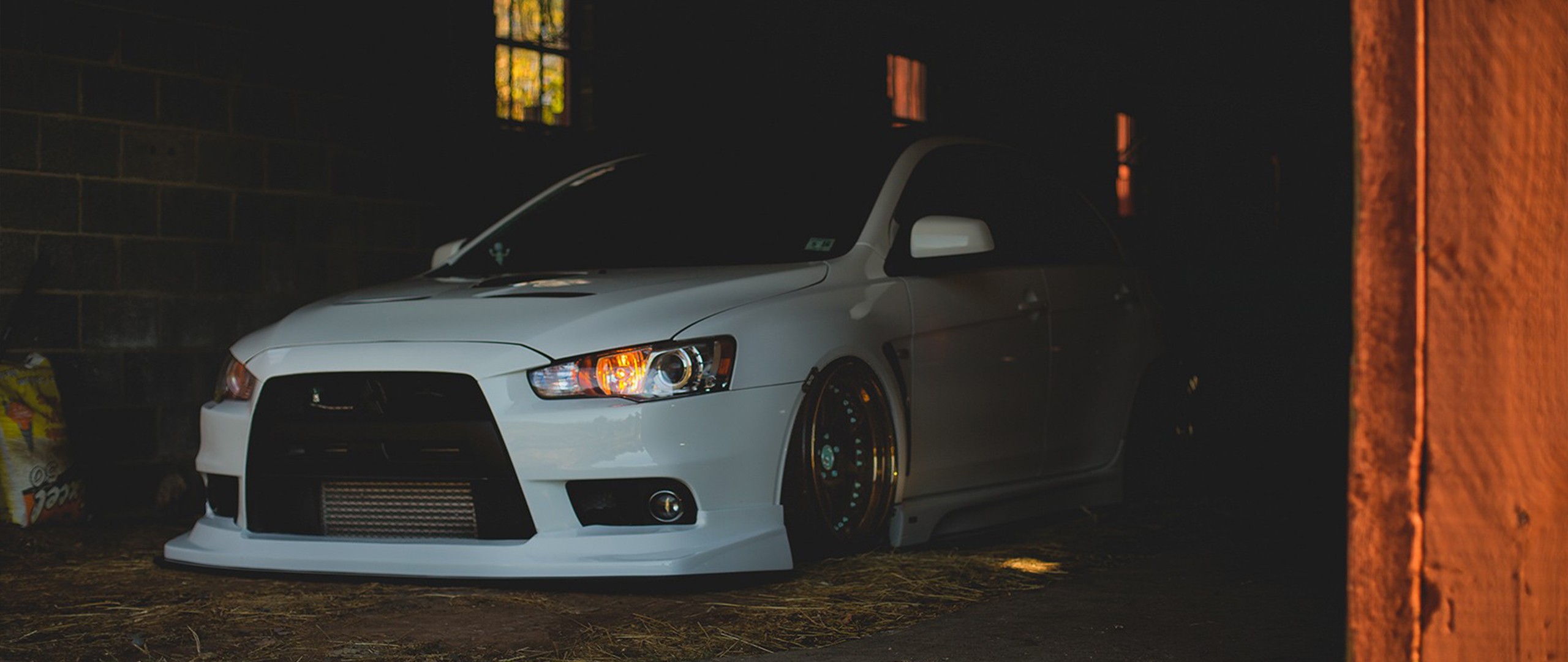ultra wide, Car, Mitsubishi Lancer EVO Wallpaper