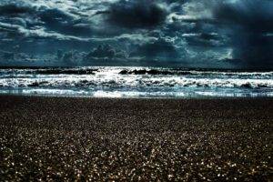 eyes, Sea, Beach, Waves, Sand