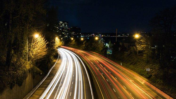 road, Car, Cityscape, Time lapse HD Wallpaper Desktop Background