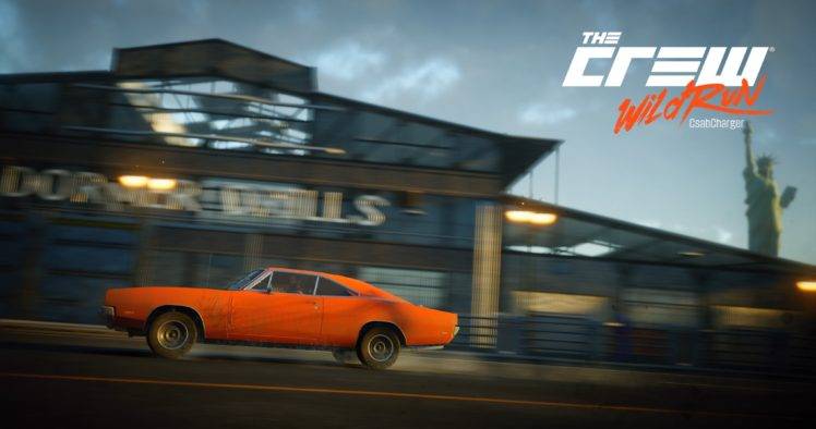 race cars, The Crew, The Crew Wild Run, Sunset, Dodge Charger R T 1968 HD Wallpaper Desktop Background