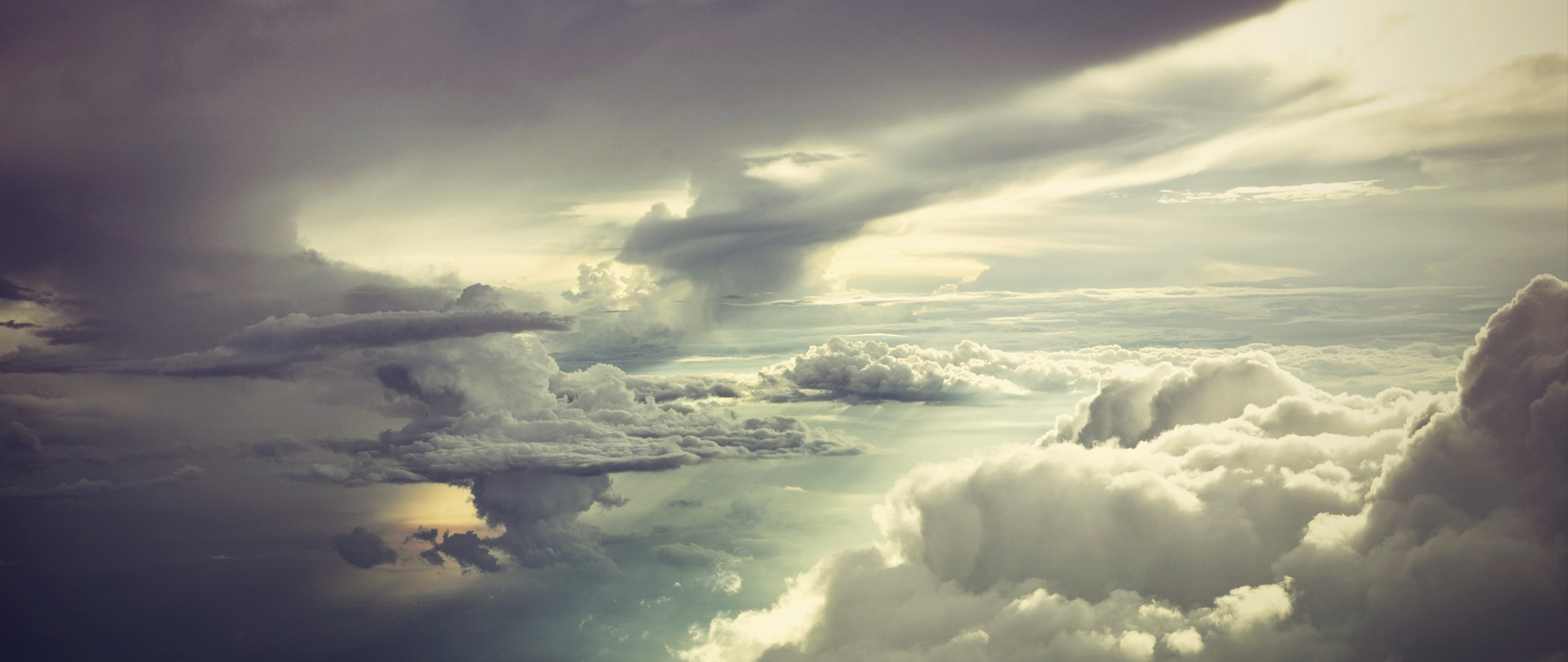 ultra wide, Clouds, Sky Wallpaper