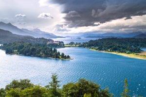 nature, Photography, Landscape, Lake, Mountains, Clouds, Trees, Forest, Hotel, Bariloche, Argentina