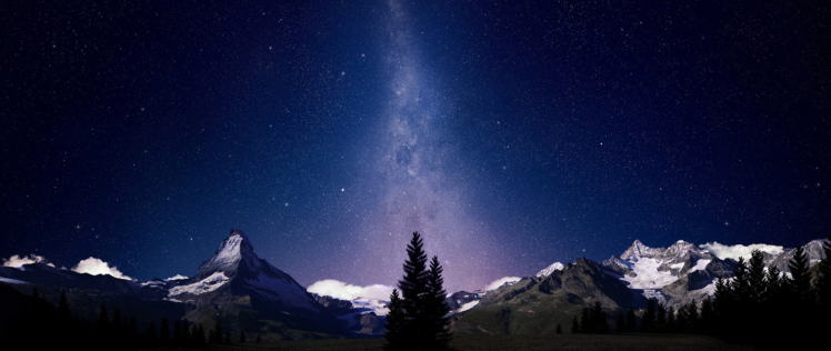 ultra wide, Photography, Landscape, Sky, Stars, Nature HD Wallpaper Desktop Background