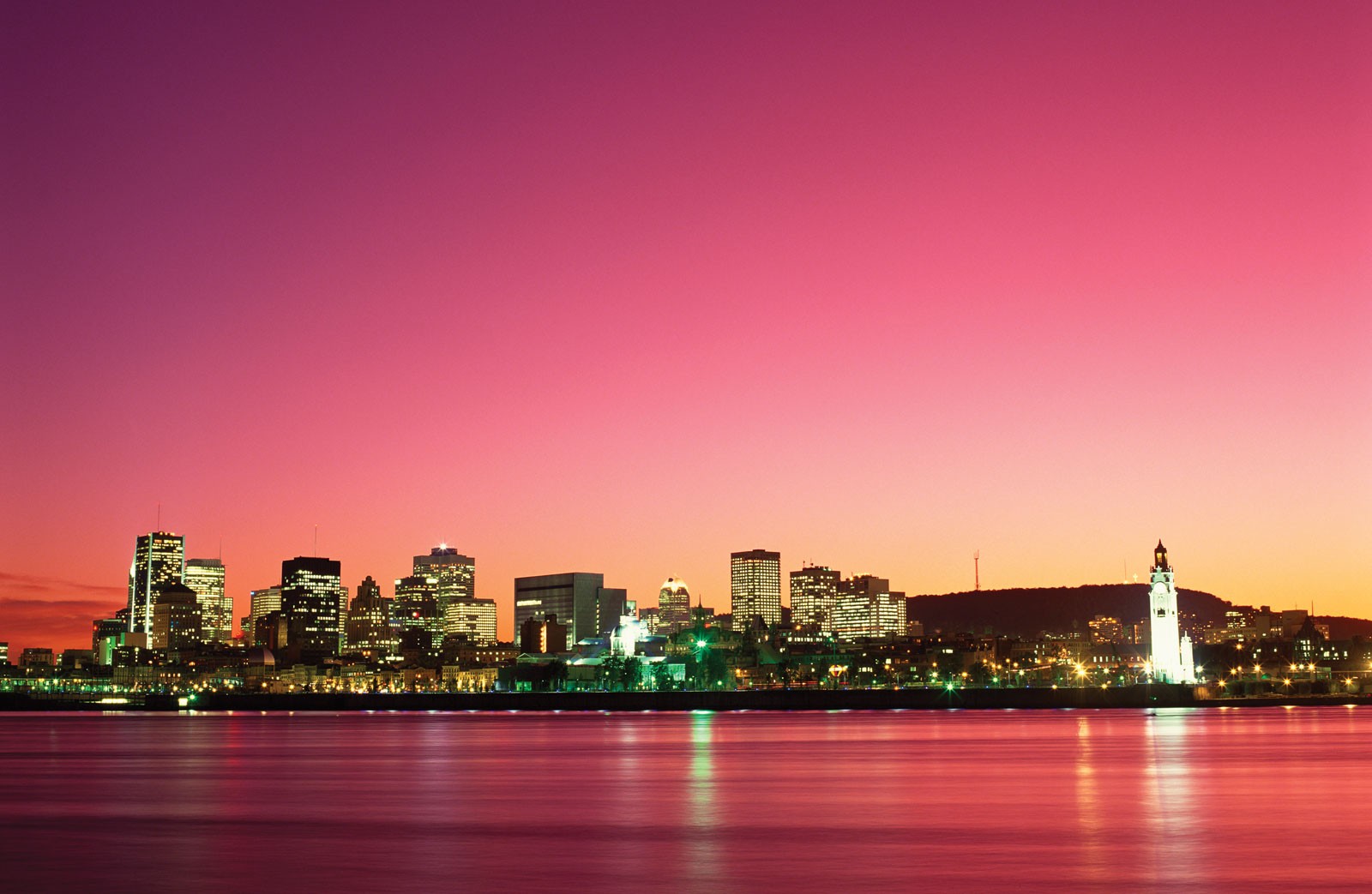 Montreal, Pink, Sunset, City, Cityscape Wallpaper