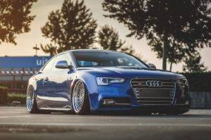 Audi S5, Audi, Stance, Blue cars, Vehicle