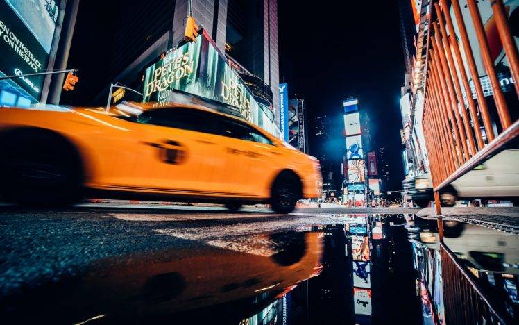 car, City, Traffic, Urban, New York City, USA, Times Square HD Wallpaper Desktop Background