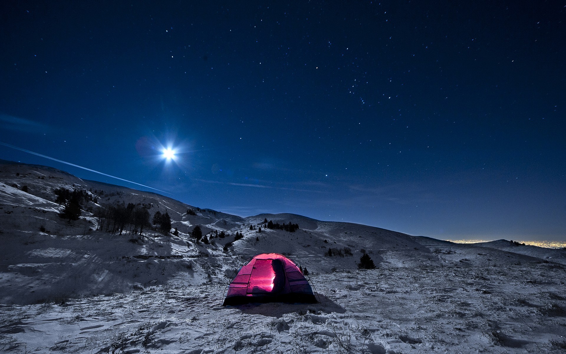 landscape, Tent, Snow Wallpapers HD / Desktop and Mobile Backgrounds