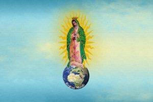 Virgin Mary, Earth, Clouds, Christianity, Painting