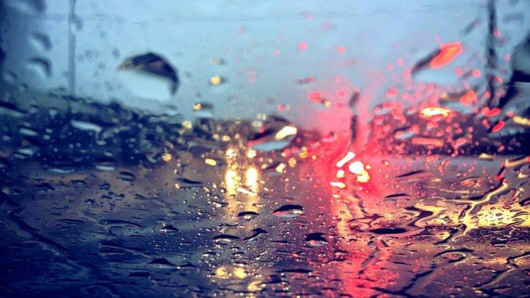 traffic, Rain, Car, Winter, Water drops, Lumia HD Wallpaper Desktop Background