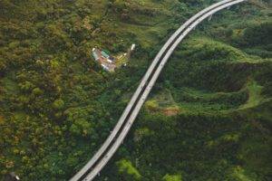 nature, Road, Trees, Aerial view