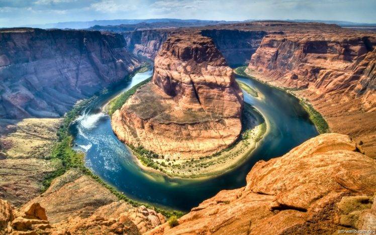 river, Mountains, Sky, Canyon, USA HD Wallpaper Desktop Background