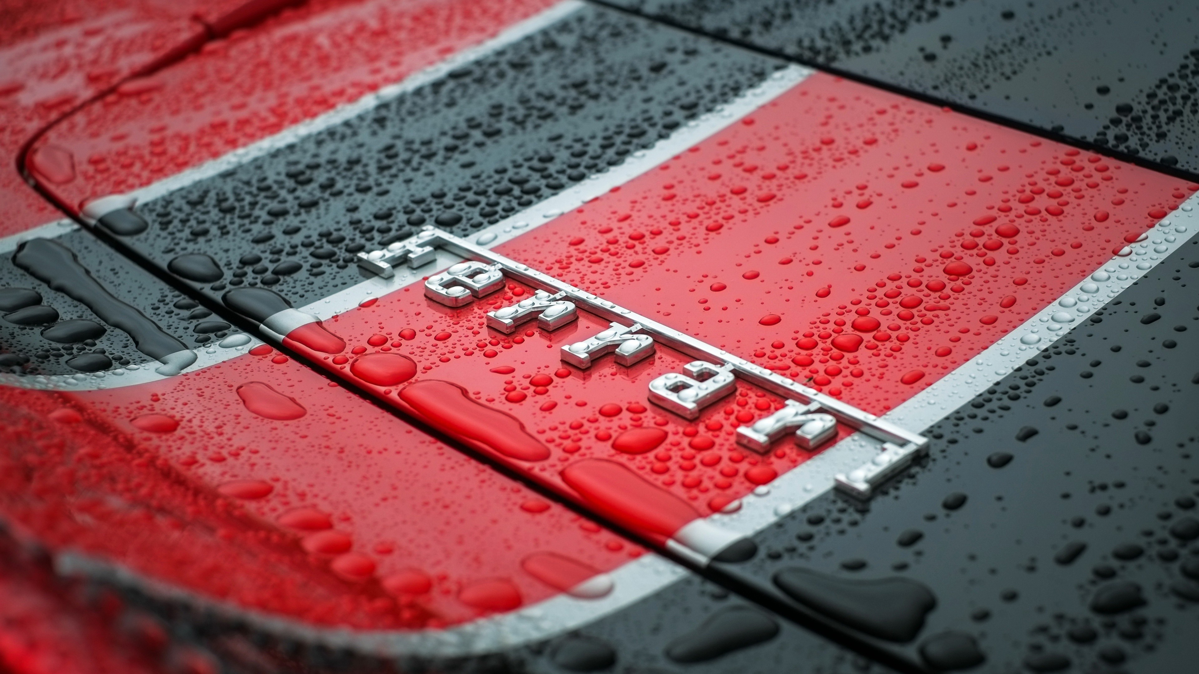 vehicle, Red, Ferrari, Water drops Wallpaper