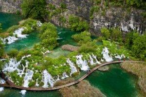 green, Water, Landscape, Nature, Waterfall, Croatia, Plitvice National Park