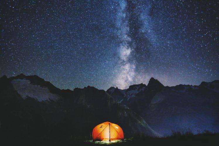stars, Night sky, Tent HD Wallpaper Desktop Background